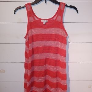Charming Charlie Pink Striped Tank